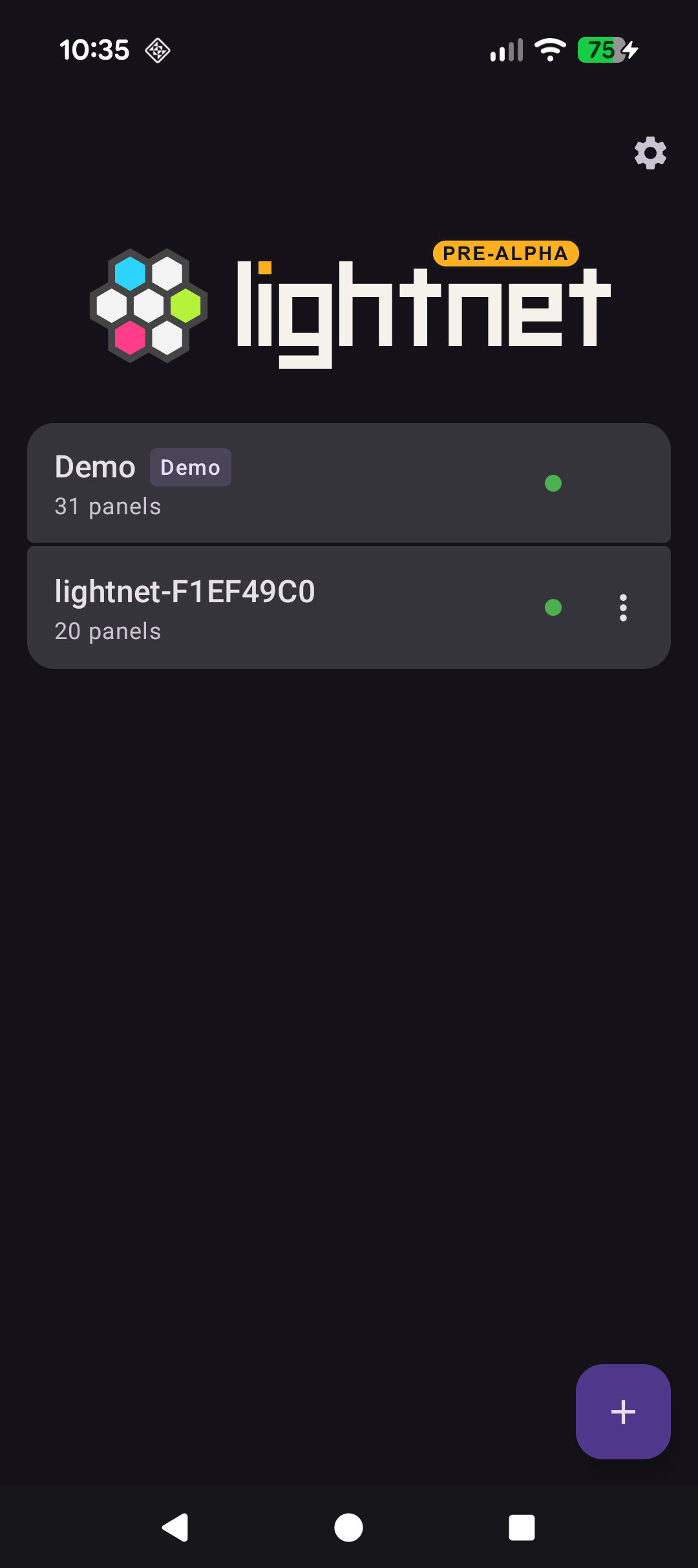 Devices list