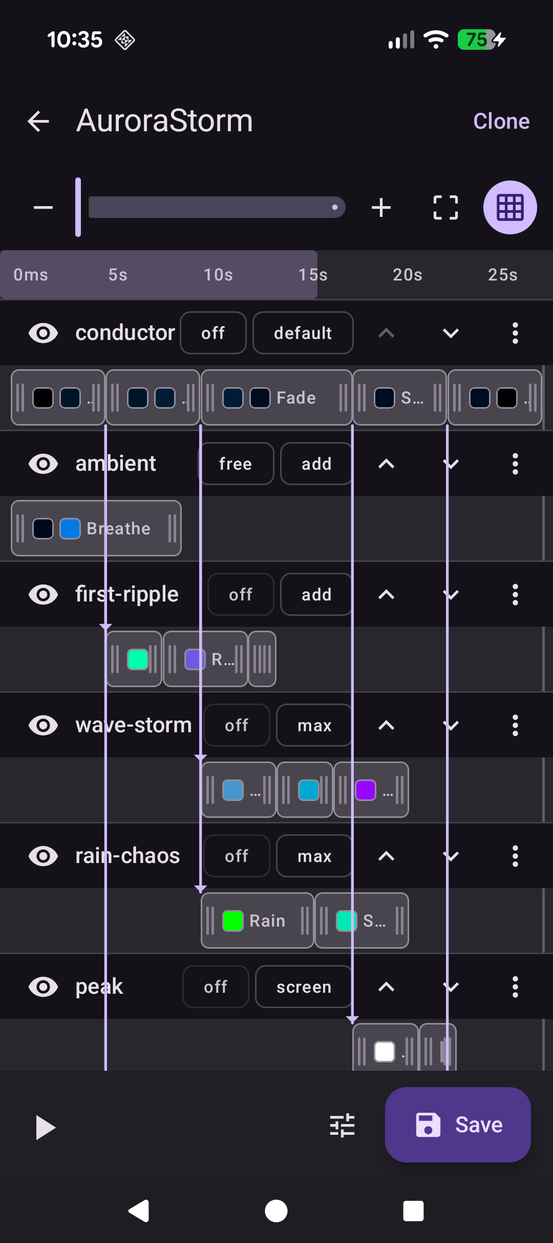 Scene editor